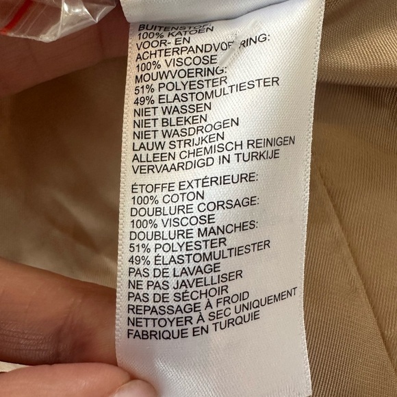 Reiss Aubrie Velvet Double Breasted Blazer Jacket in Peach - Picture 12 of 14